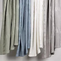 SUPERIOR® Mai Waffle Weave Honeycomb Textured Cotton  Multi-Use Throw