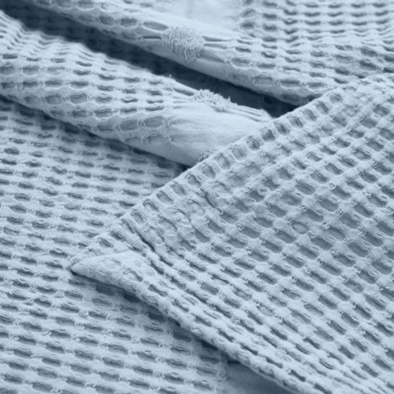 SUPERIOR® Mai Waffle Weave Honeycomb Textured Cotton Multi-Use Throw
