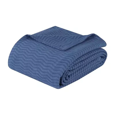 SUPERIOR® Jena Jacquard Weave Textured Chevron Cotton Multi-Use Throw