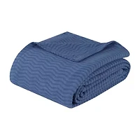 SUPERIOR® Jena Jacquard Weave Textured Chevron Cotton Multi-Use Throw