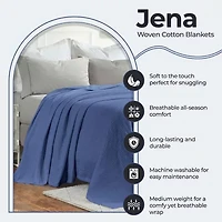 SUPERIOR® Jena Jacquard Weave Textured Chevron Cotton Multi-Use Throw
