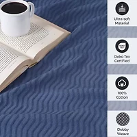 SUPERIOR® Jena Jacquard Weave Textured Chevron Cotton Multi-Use Throw