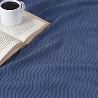 SUPERIOR® Jena Jacquard Weave Textured Chevron Cotton Multi-Use Throw