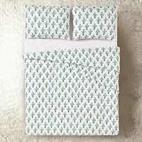 Laurel & Mayfair Paradise Stamp Floral 3-pc. Quilt Set