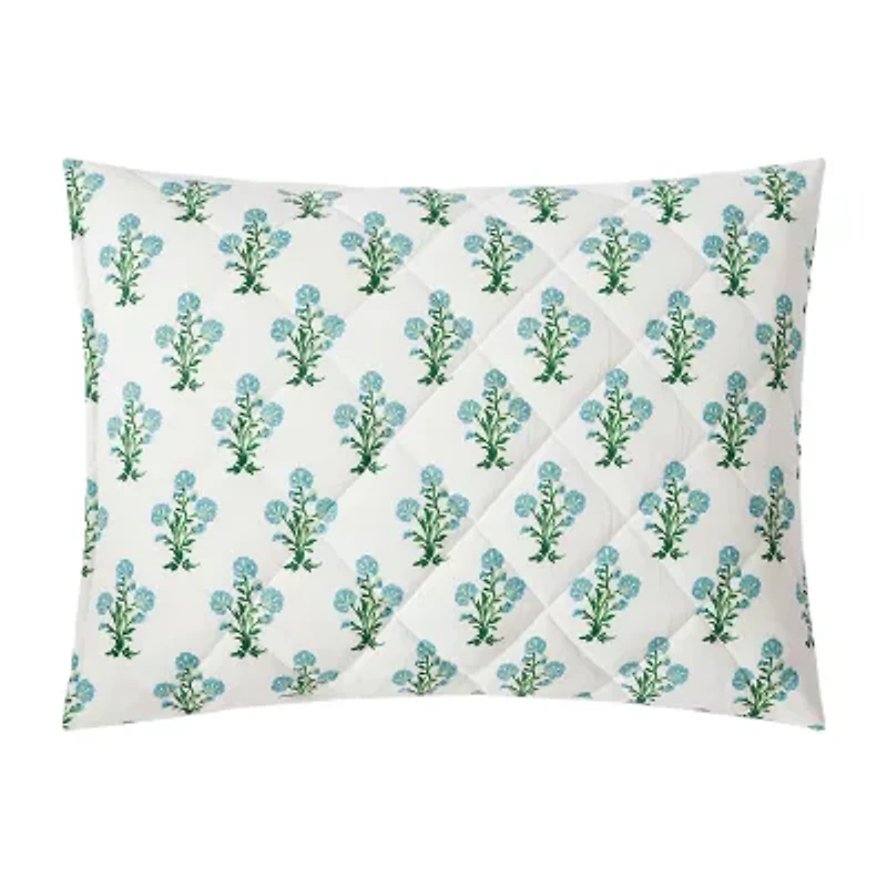 Laurel & Mayfair Paradise Stamp Floral 3-pc. Quilt Set