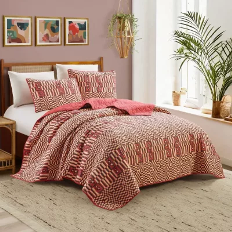 JUNGALOW by Justina Blakeney Verona Cotton 3-pc. Reversible Quilt Set