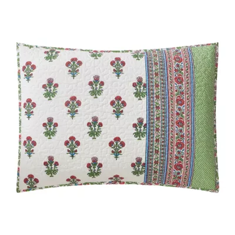 Modern Heirloom Serena Floral Cotton Reversible Quilt Set