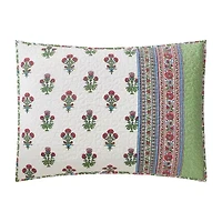 Modern Heirloom Serena Floral Cotton Reversible Quilt Set