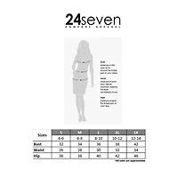 24seven Comfort Apparel Womens Square Neck Sleeveless Floral A-Line Dress