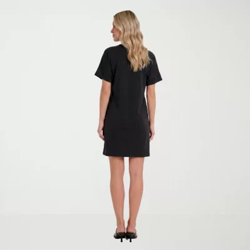 24seven Comfort Apparel Womens Short Sleeve T-Shirt Dress