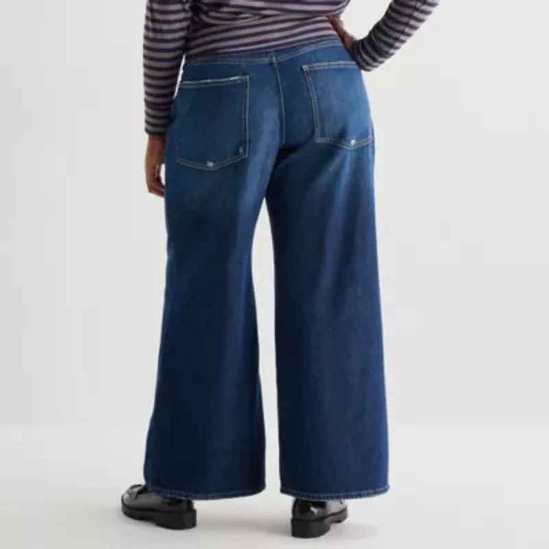 Arizona Womens Juniors Plus Low Rise Baggy Fit Jean