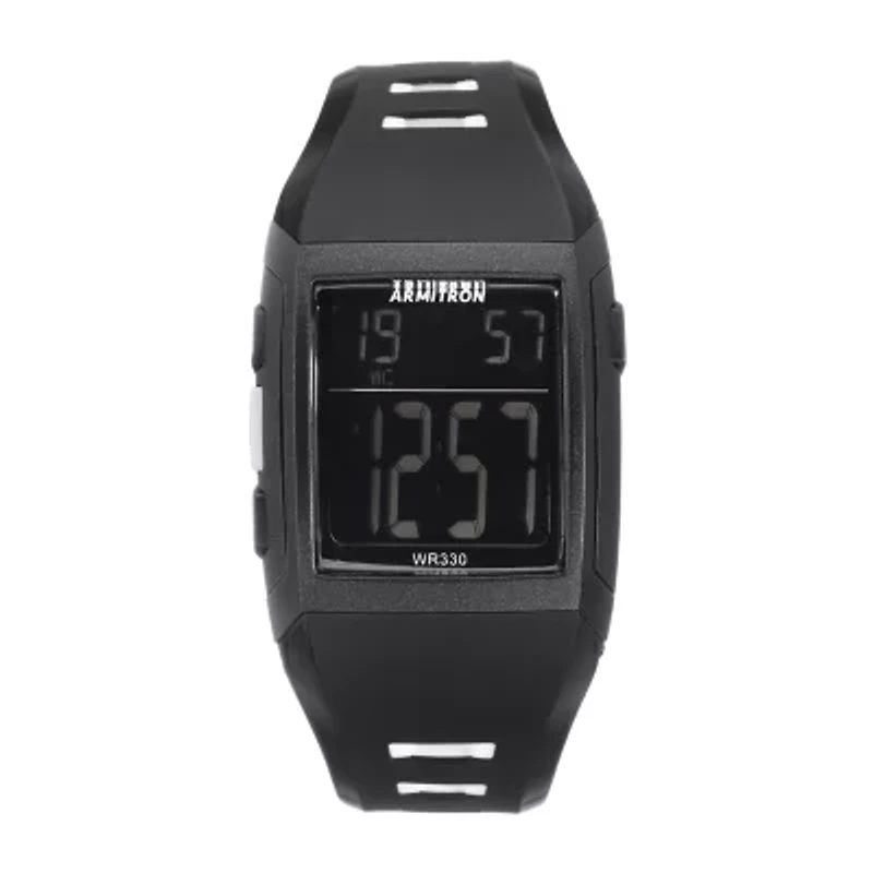 Armitron Pro Sport Mens Chronograph Black Strap Watch 40/8261blk