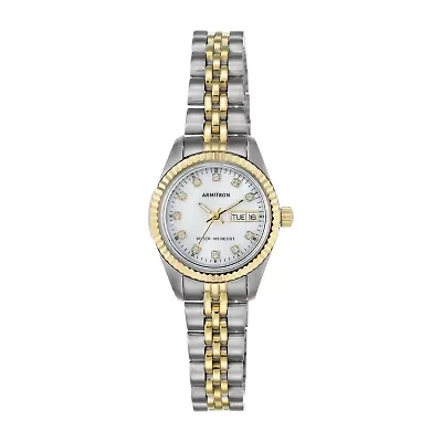 Armitron® Womens Two-Tone Mother-of-Pearl Watch