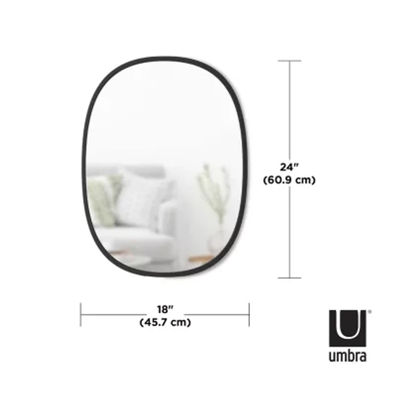 Umbra Hub Oval 18x24 Wall Mount Oval Wall Mirror