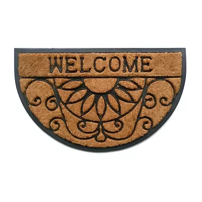 Calloway Mills Welcome Scroll Outdoor Oval Doormat