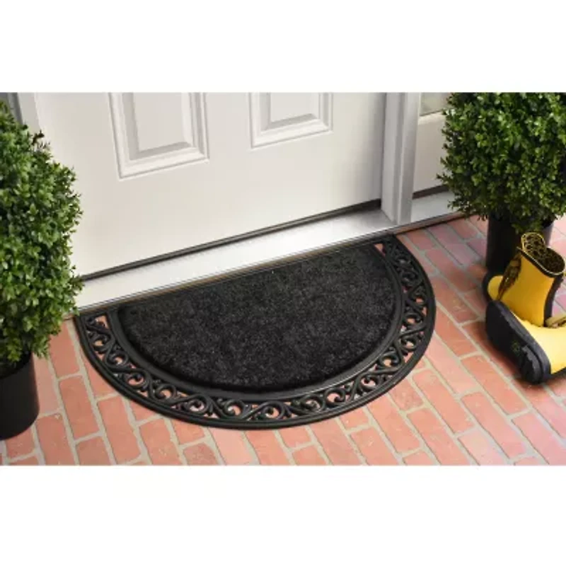 Calloway Mills Black Arch Outdoor Rectangular Doormat