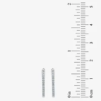 (H-I / I1) 1/4 CT. T.W. Lab Grown White Diamond 14K or Yellow Gold 16.4mm Hoop Earrings