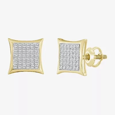 1/4 CT. T.W. Natural White Diamond 10K Gold 10.7mm Stud Earrings