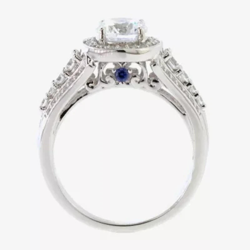 DiamonArt® Womens White Cubic Zirconia Sterling Silver Bridal Set