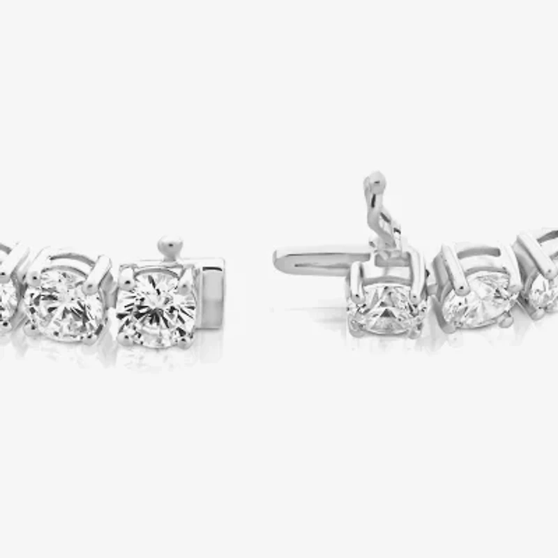 Womens Cubic Zirconia Sterling Silver 7.5 Inch Tennis Bracelet
