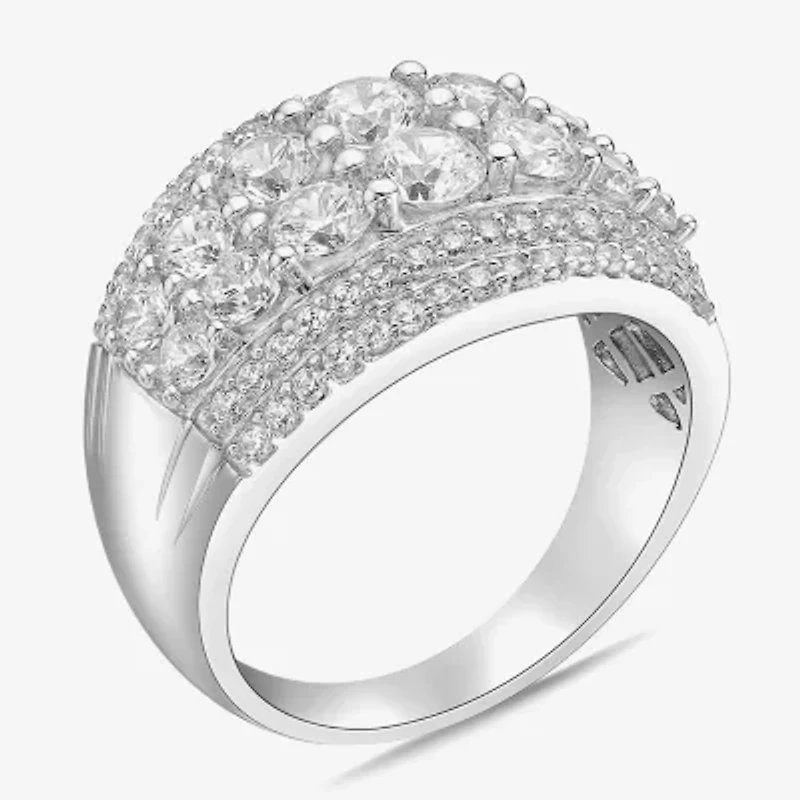 DiamonArt® White Cubic Zirconia Sterling Silver Band