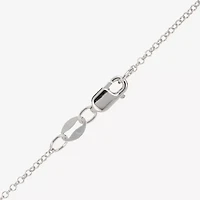 Diamonart Womens Cubic Zirconia Sterling Silver Circle Heart 18 Inch Pendant Necklace