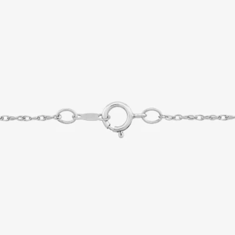 Diamonart Womens Cubic Zirconia Sterling Silver Heart 18 Inch Pendant Necklace