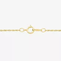 Diamonart Womens Cubic Zirconia 14K Gold Over Silver 18 Inch Pendant Necklace