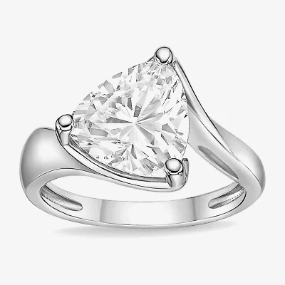 Diamonart Womens Cubic Zirconia Sterling Silver Bypass  Fashion Ring