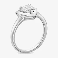 Diamonart Womens Cubic Zirconia Sterling Silver Heart Band