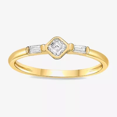 Diamonart Womens Cubic Zirconia Sterling Silver Stackable Ring