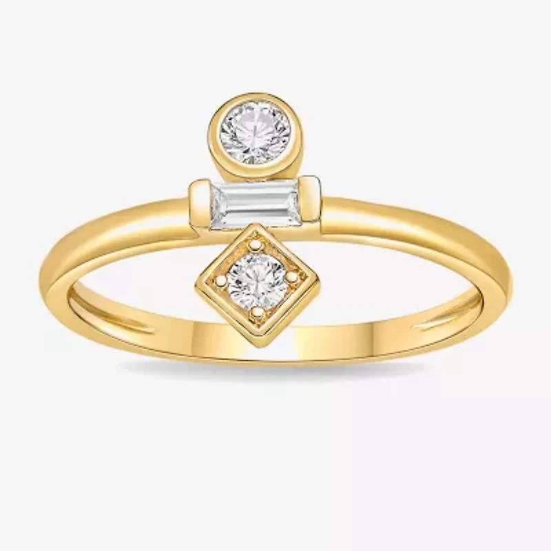 Diamonart Womens Cubic Zirconia Sterling Silver Stackable Ring