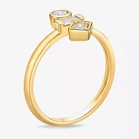 Diamonart Womens Cubic Zirconia Sterling Silver Stackable Ring