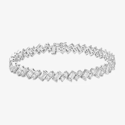 Diamonart Womens Sterling Silver Solid Link Bracelet