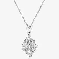 DiamonArt® Womens White Cubic Zirconia Sterling Silver Pendant