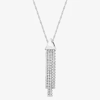 DiamonArt® Womens White Cubic Zirconia Sterling Silver Pendant