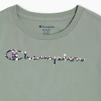 Champion Big Kid Girls Crew Neck Short Sleeve Classic Fit Graphic T-Shirt