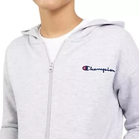 Champion Big Kid Boys Long Sleeve Embroidered Fleece Zipper Active Hoodie