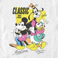 Mens Short Sleeve Mickey and Friends Graphic T-Shirt