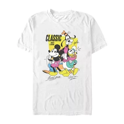 Mens Short Sleeve Mickey and Friends Graphic T-Shirt