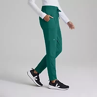 Barco One Bop513 Boost 3-Pocket Mid-Rise Jogger Womens Petite Scrub Pant