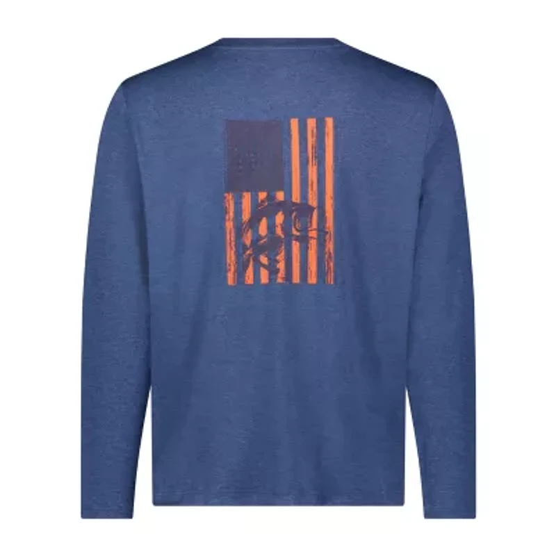 ANGLR Mens Crew Neck Long Sleeve Flag T-Shirt