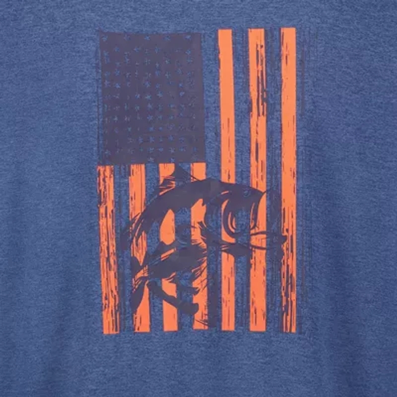 ANGLR Mens Crew Neck Long Sleeve Flag T-Shirt