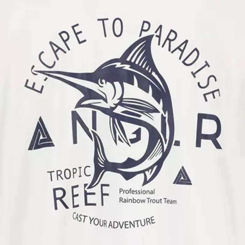 ANGLR Mens Crew Neck Long Sleeve T-Shirt - Escape to Paradise