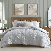 Swift Home Striped Pintuck Midweight Down Alternative Comforter Set