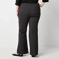 Liz Claiborne Lisa Flare Womens Plus Mid Rise Pull-On Pant
