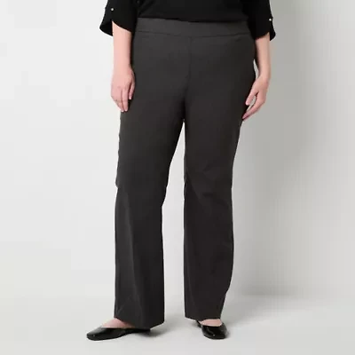 Liz Claiborne Lisa Flare Womens Plus Mid Rise Pull-On Pant
