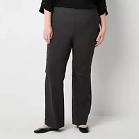 Liz Claiborne Lisa Flare Womens Plus Mid Rise Pull-On Pant