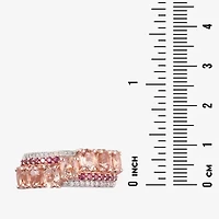 Limited Quantities! Womens Genuine Pink Morganite 14K Rose Gold Over Silver Cocktail Ring