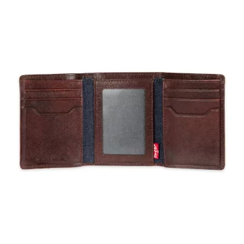 Levi's Xcap Mens Personalized Trifold Wallet